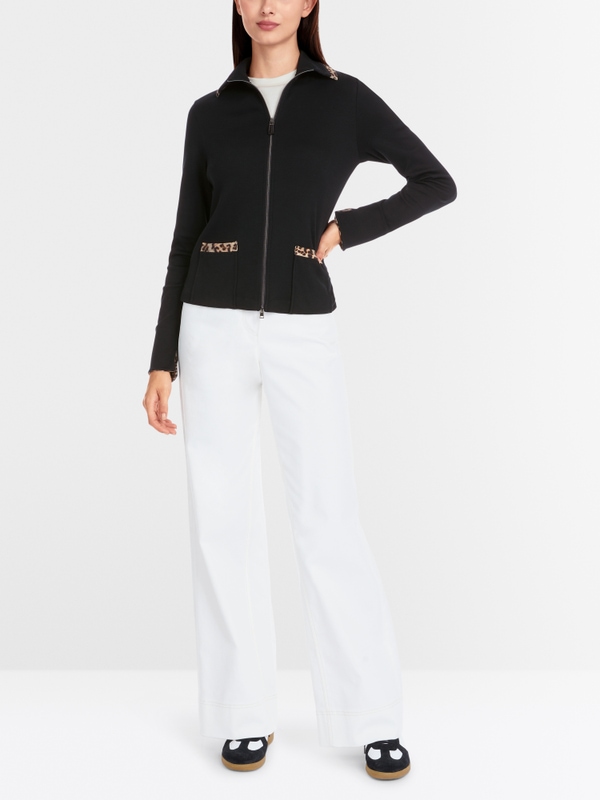 Veste zippée en coton côtelé