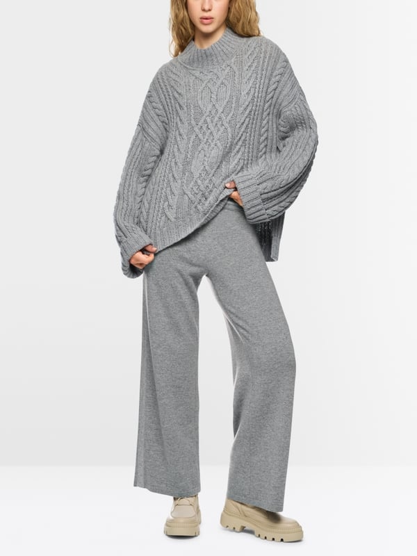 Zopfstrickpullover Knitted in Germany