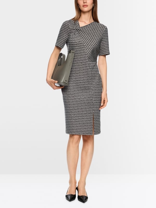 Robe asymétrique en jersey scuba