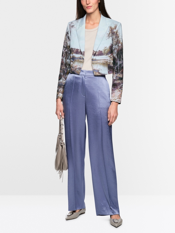 Kurz Blazer mit Foto-Print