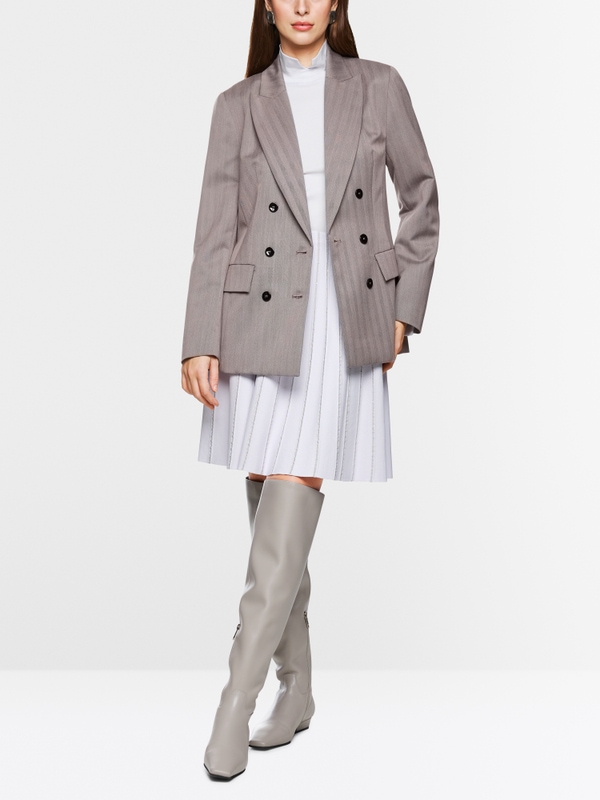 Oversized blazer met visgraatmotief