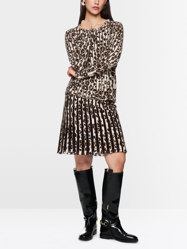 Gestreepte trui met luipaardprint Knitted in Germany