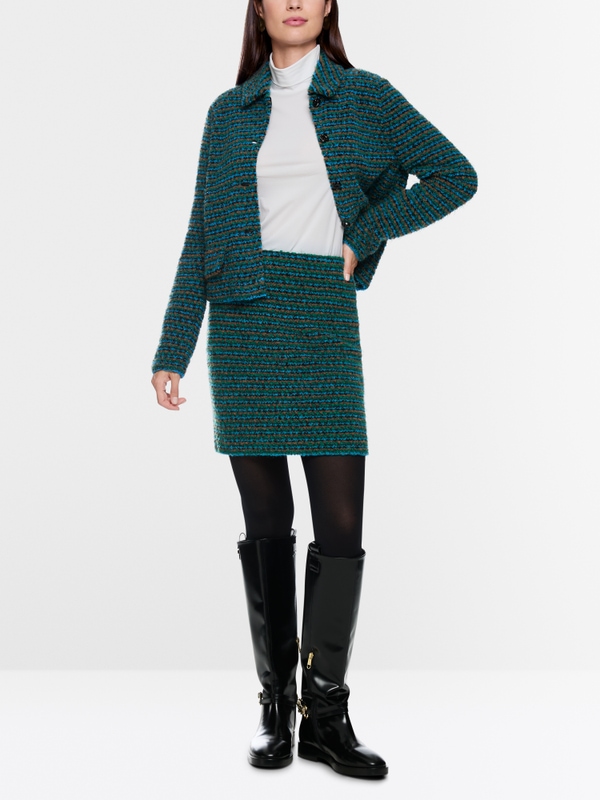 Knitted in Germany Rock mit Lurex