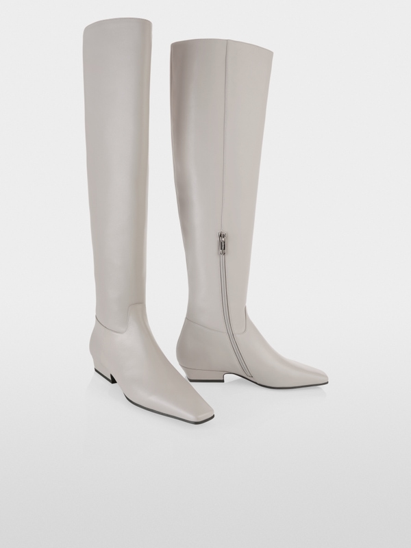Bottes à tige longue en cuir