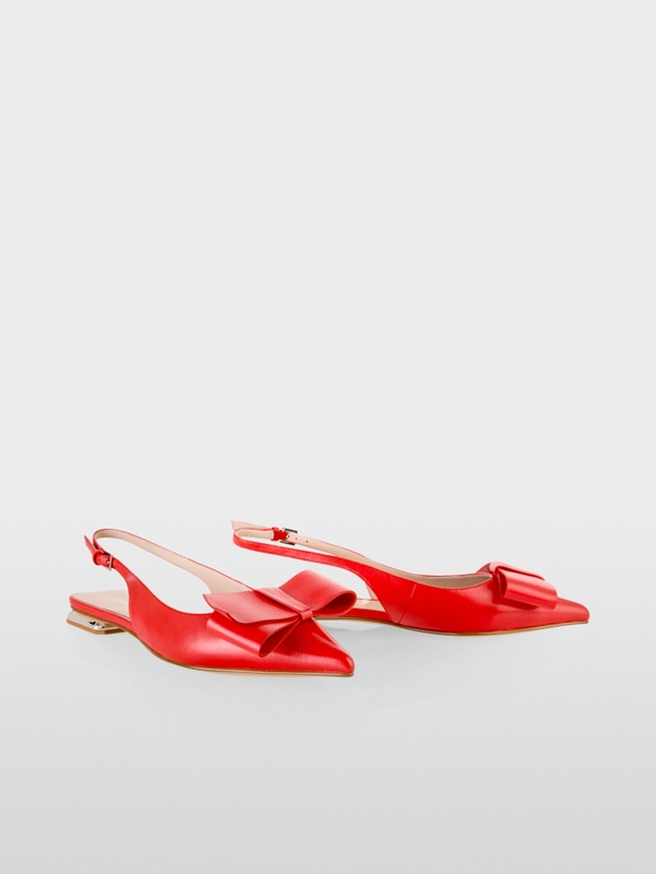 Sling ballerinas with bow