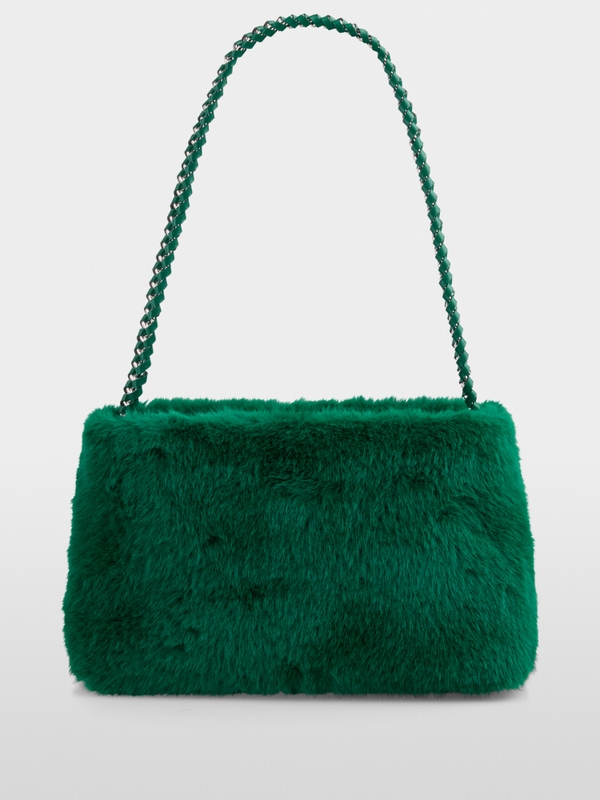 Sac à bandoulière en fausse fourrure