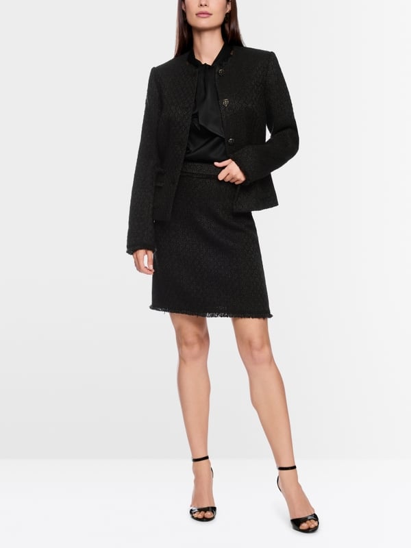 Schimmernde Bouclé Jacke
