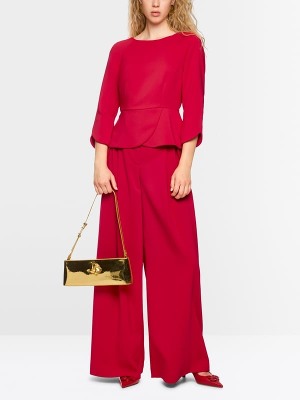 Elegant blouse with peplum