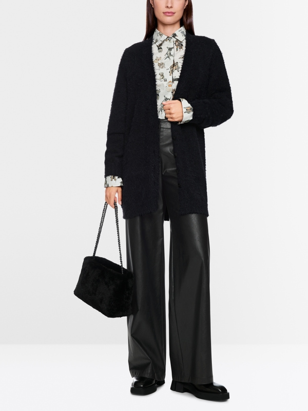 WARRI wide fit faux leather trousers