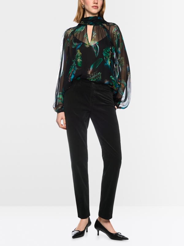 SILEA slim fit velvet trousers