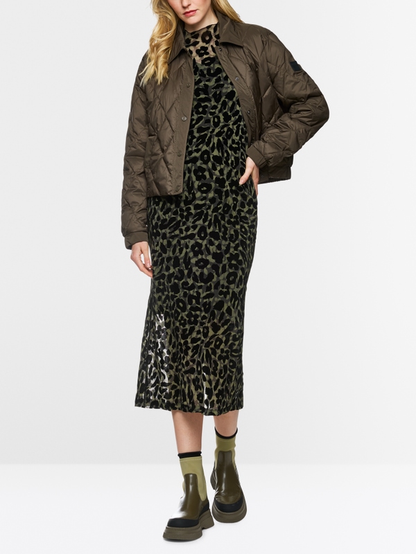 Robe longue moulante en maille
