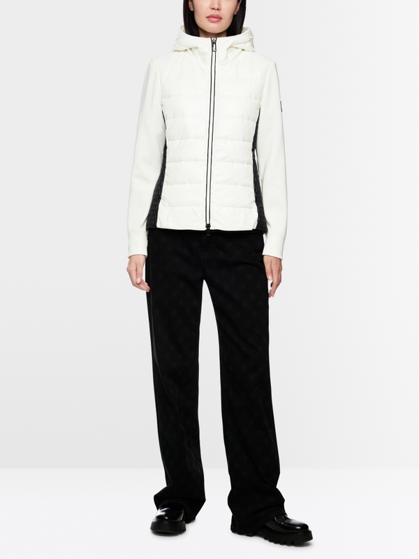 Jacke mit Fake-Daune und Kapuze