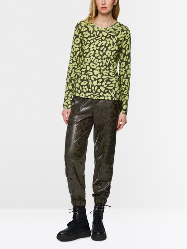 Longsleeve T-shirt met luipaardprint