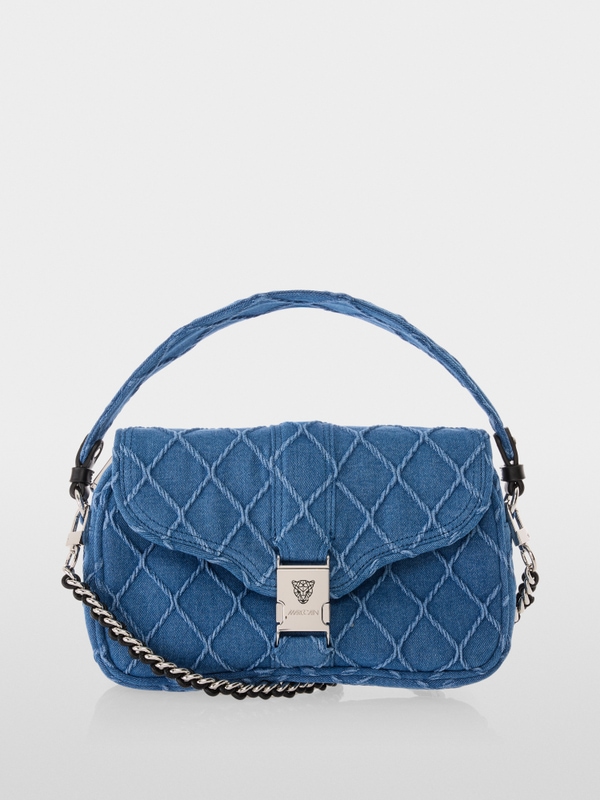 Schultertasche aus Jeansmaterial