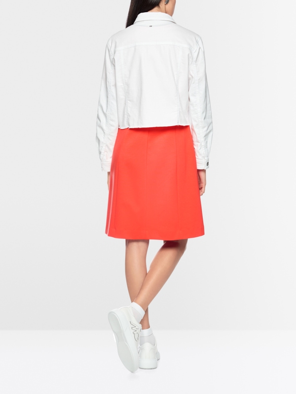 Short denim jacket in stretch cotton