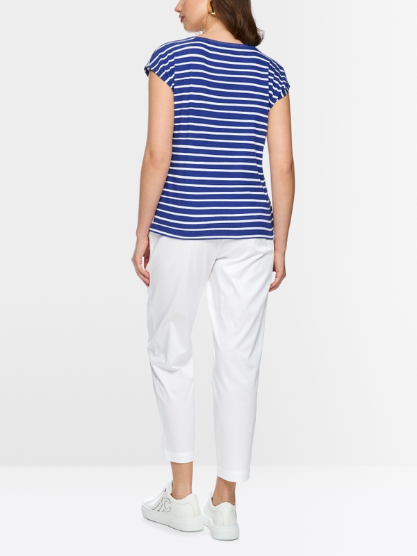 Striped shirt with lemon appliqué