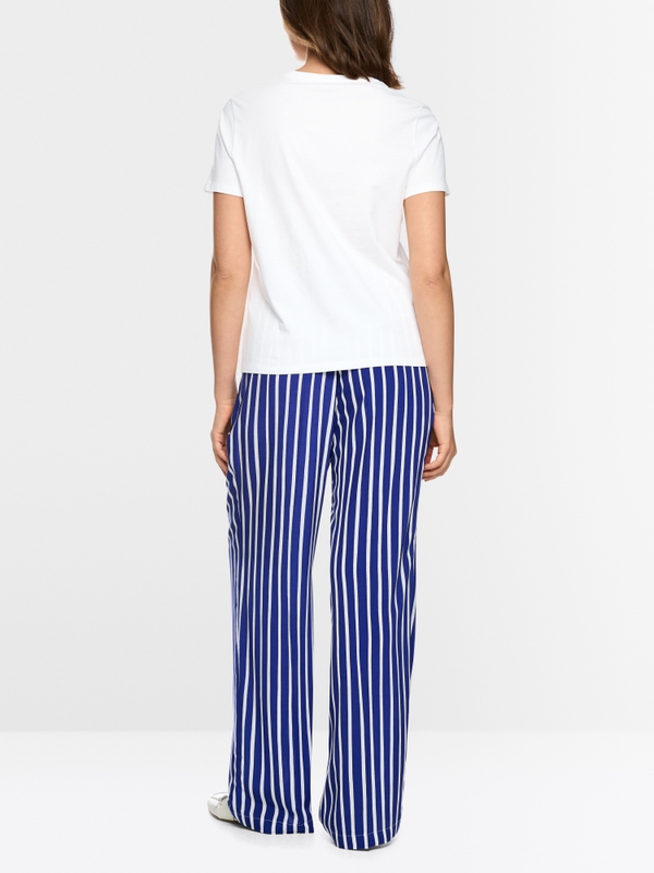 Shirt with lemons and landscape print