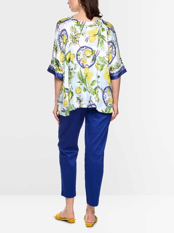 Viscose blouse with Mediterranean print