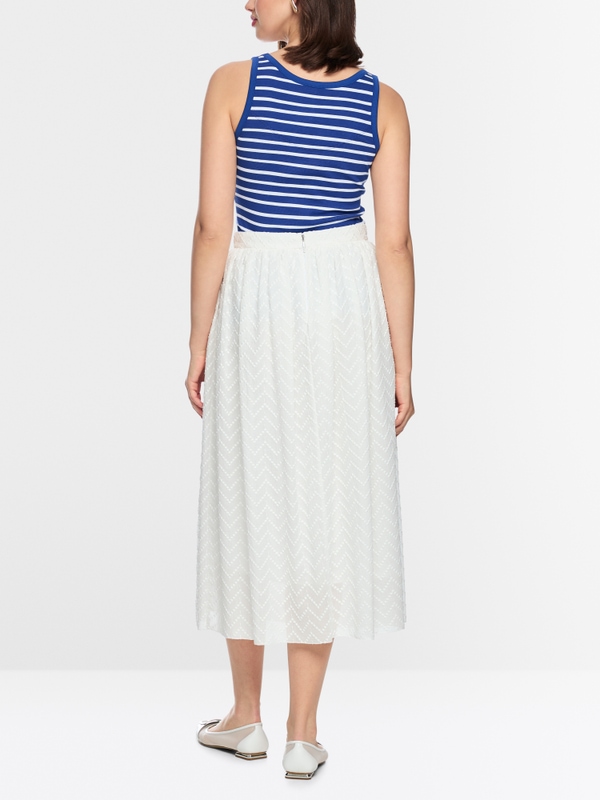 Stretch cotton top with striped pattern