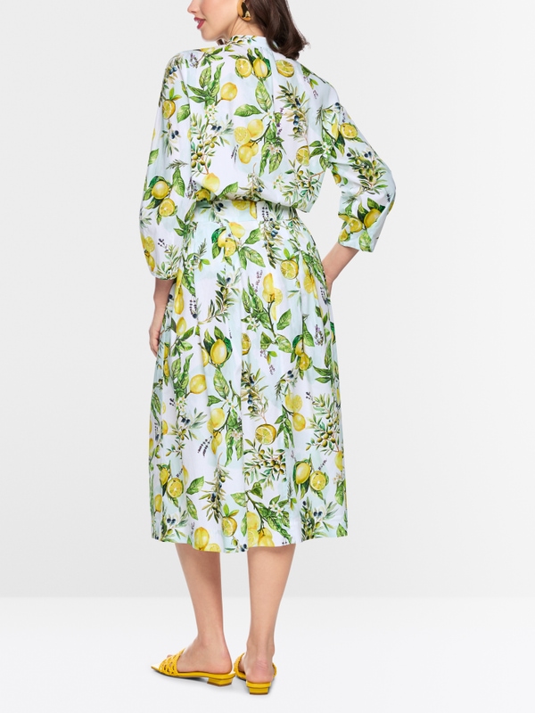Cotton skirt with lemon print
