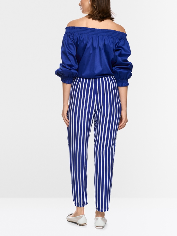 RHODOS striped pull-on trousers