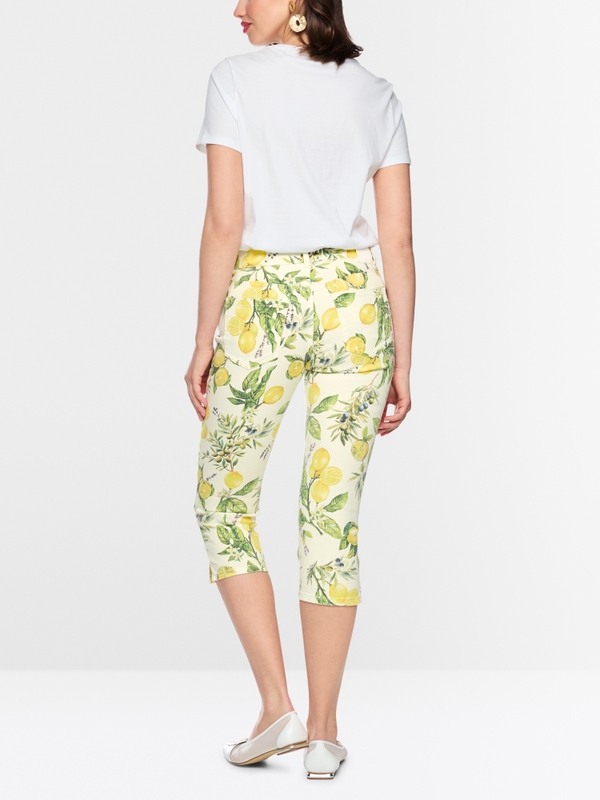 SILEA capri jeans with lemon print