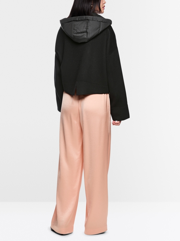 Veste en laine à capuche