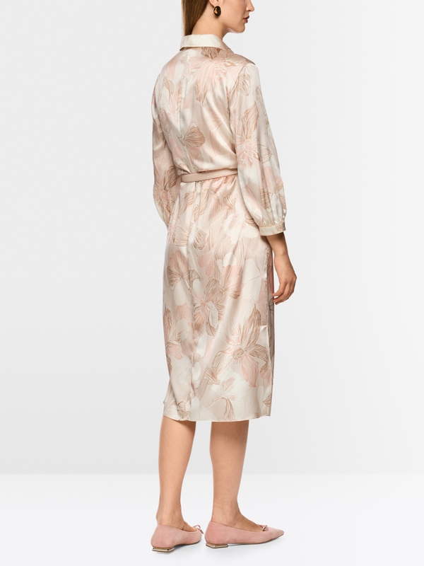 Robe chemisier en soie à imprimé floral