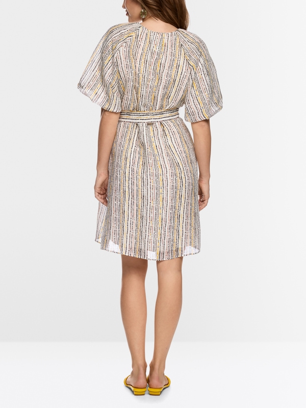 Mini dress in linen and silk