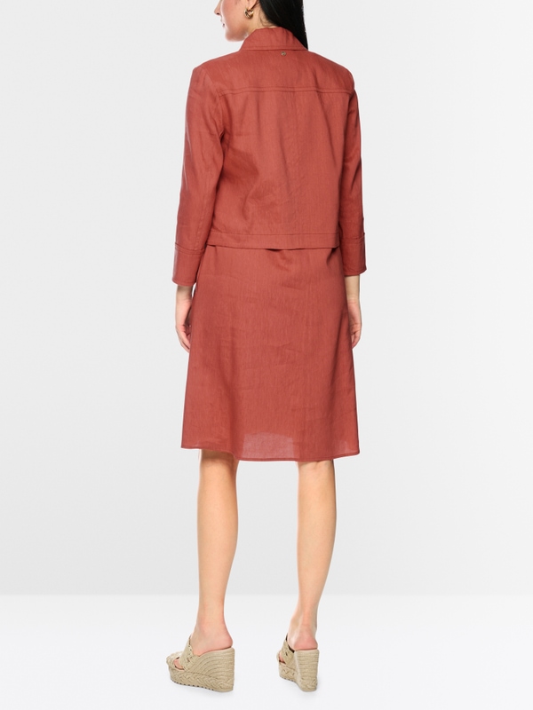 Veste courte en lin et viscose
