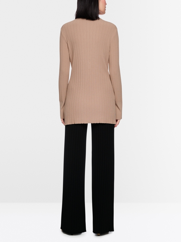 Cardigan en maille côtelée « Rethink Together »