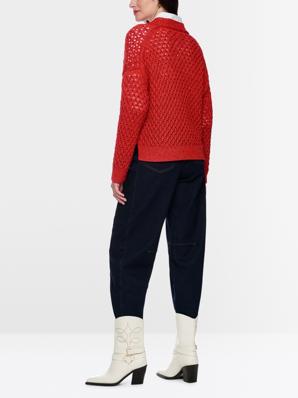 Ajour-Cardigan Knitted in Germany