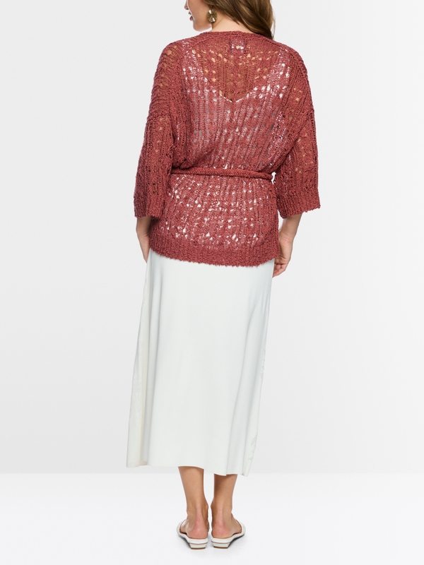 ‘Rethink Together’ openwork cardigan