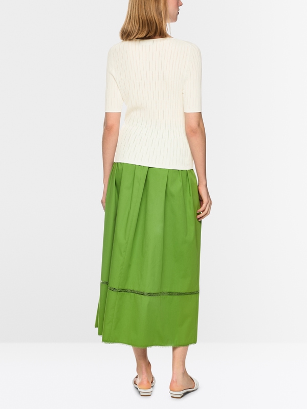 Short-sleeved viscose stretch sweater