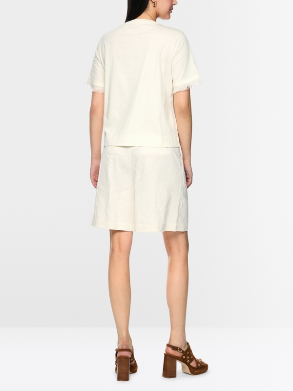 Cotton shirt with fringe