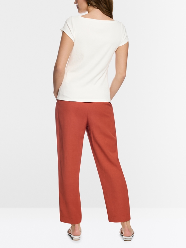 Stretch cotton shirt with cut-out