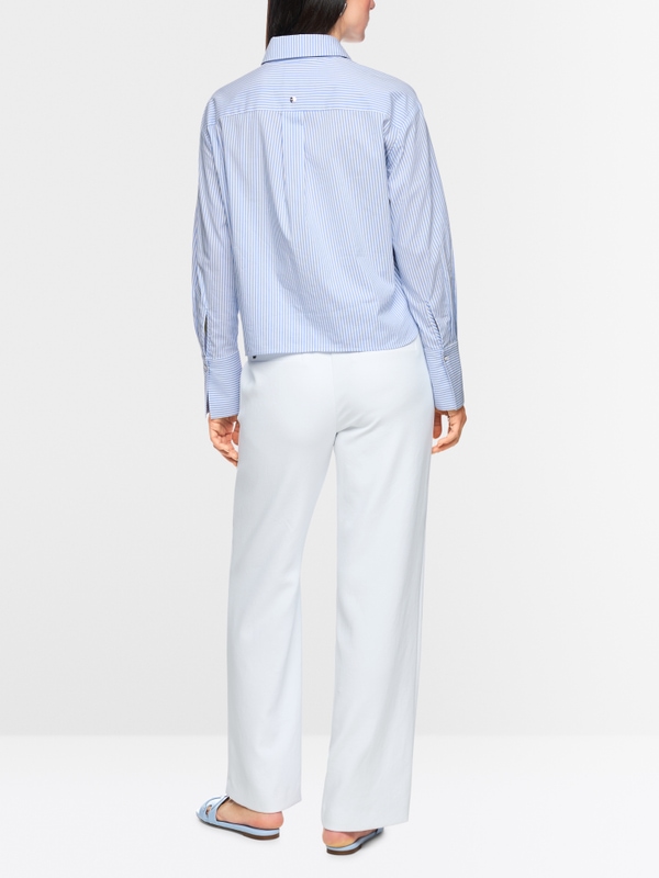 Striped blouse with floral details