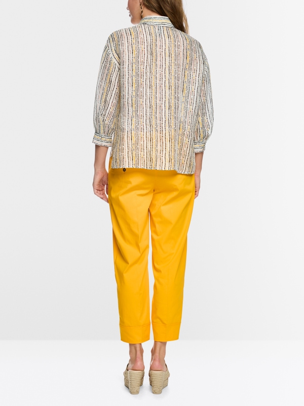 Linen-silk shirt blouse