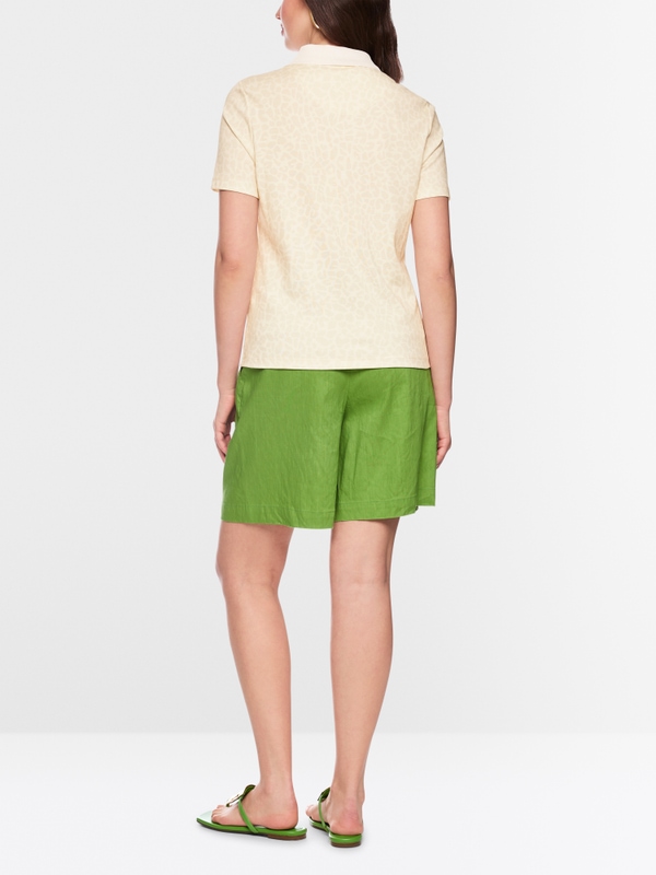 Polo shirt with leopard pattern