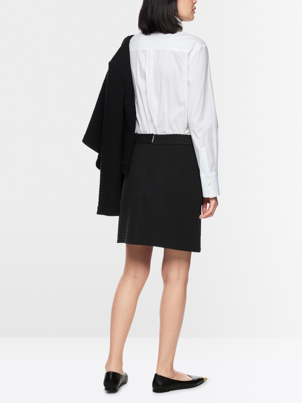 Mini skirt in waffle piqué with pockets