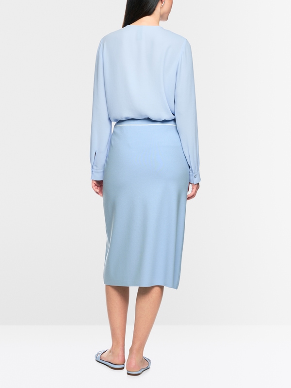 ‘Rethink Together’ fine knit midi skirt