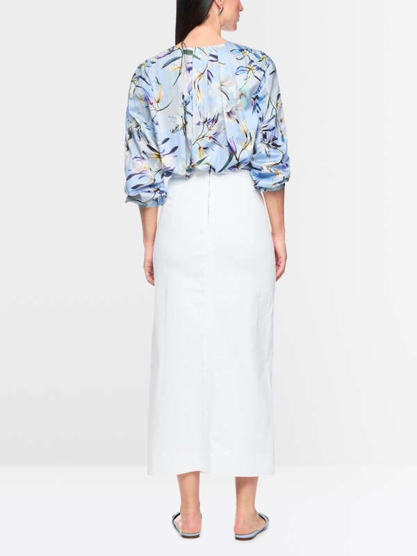 ‘Rethink Together’ denim skirt