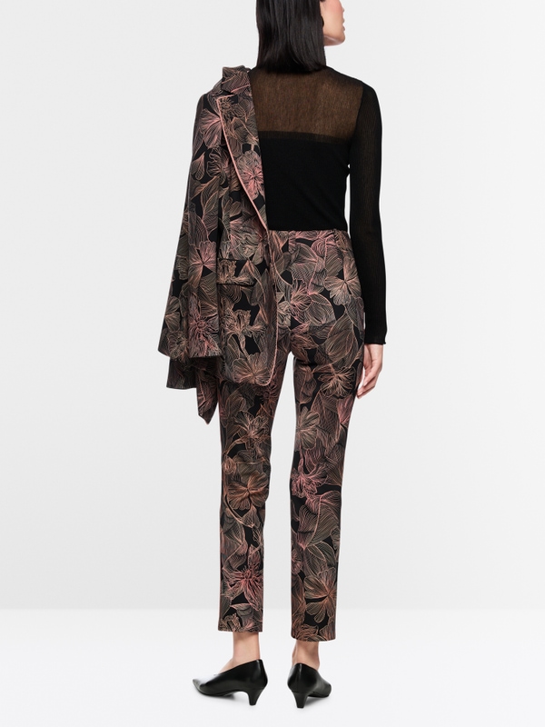 SYDNEY slim trousers with floral print