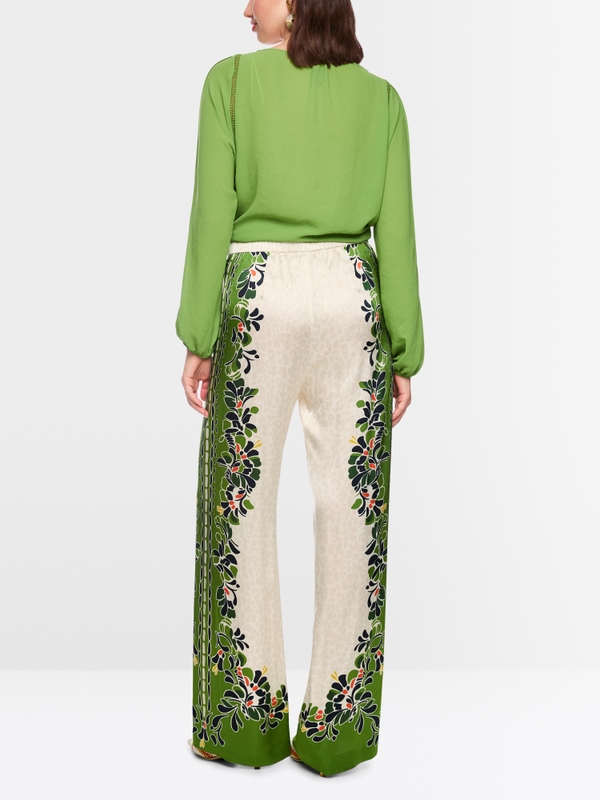 WARRI flowing trousers with print mix