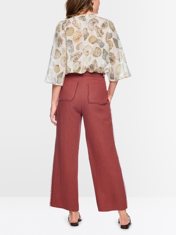 WUKARI linen-viscose blend trousers