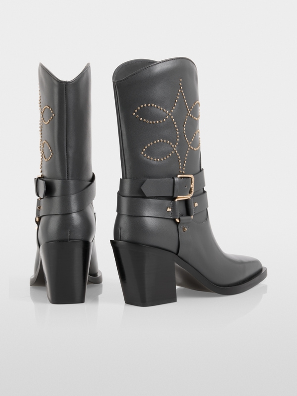 Leather western boots