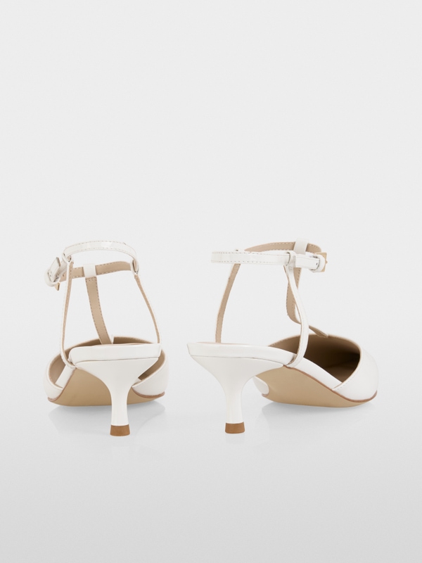 Escarpins à lanières en cuir verni