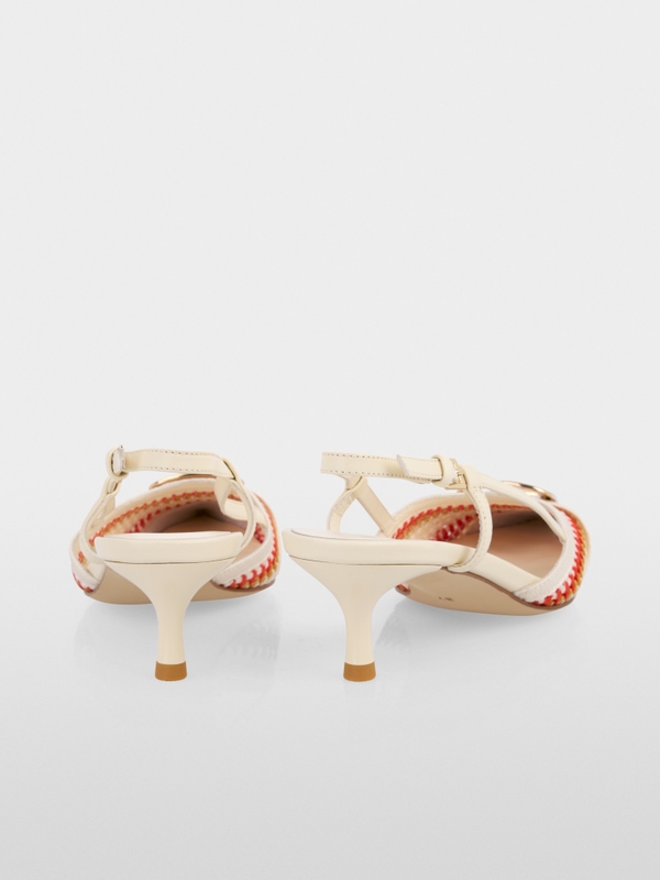 Slingback pumps with knit