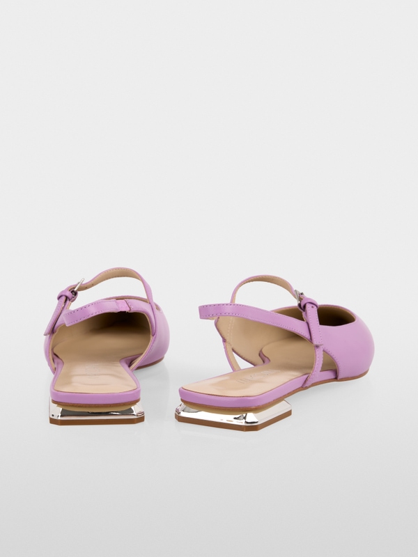 Ballerines à bride arrière en cuir