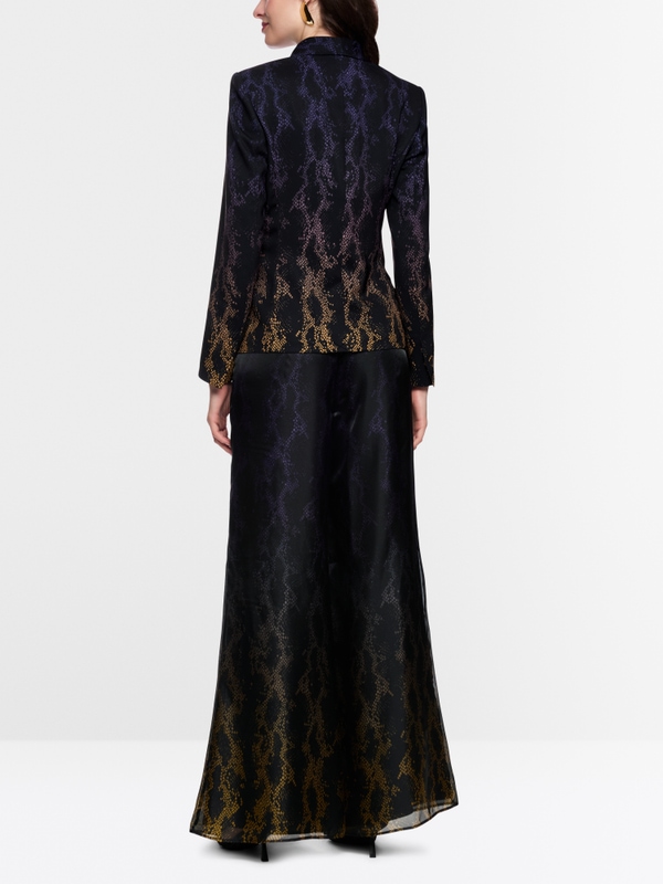 Fitted blazer in snake print